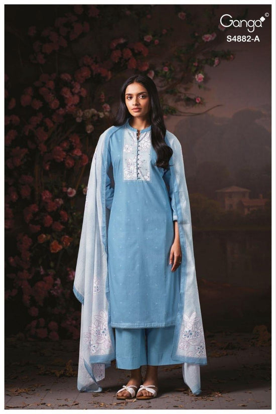 Ganga Cryska 4882 Cotton Digital Print Dress Material - Amrah Wholesale