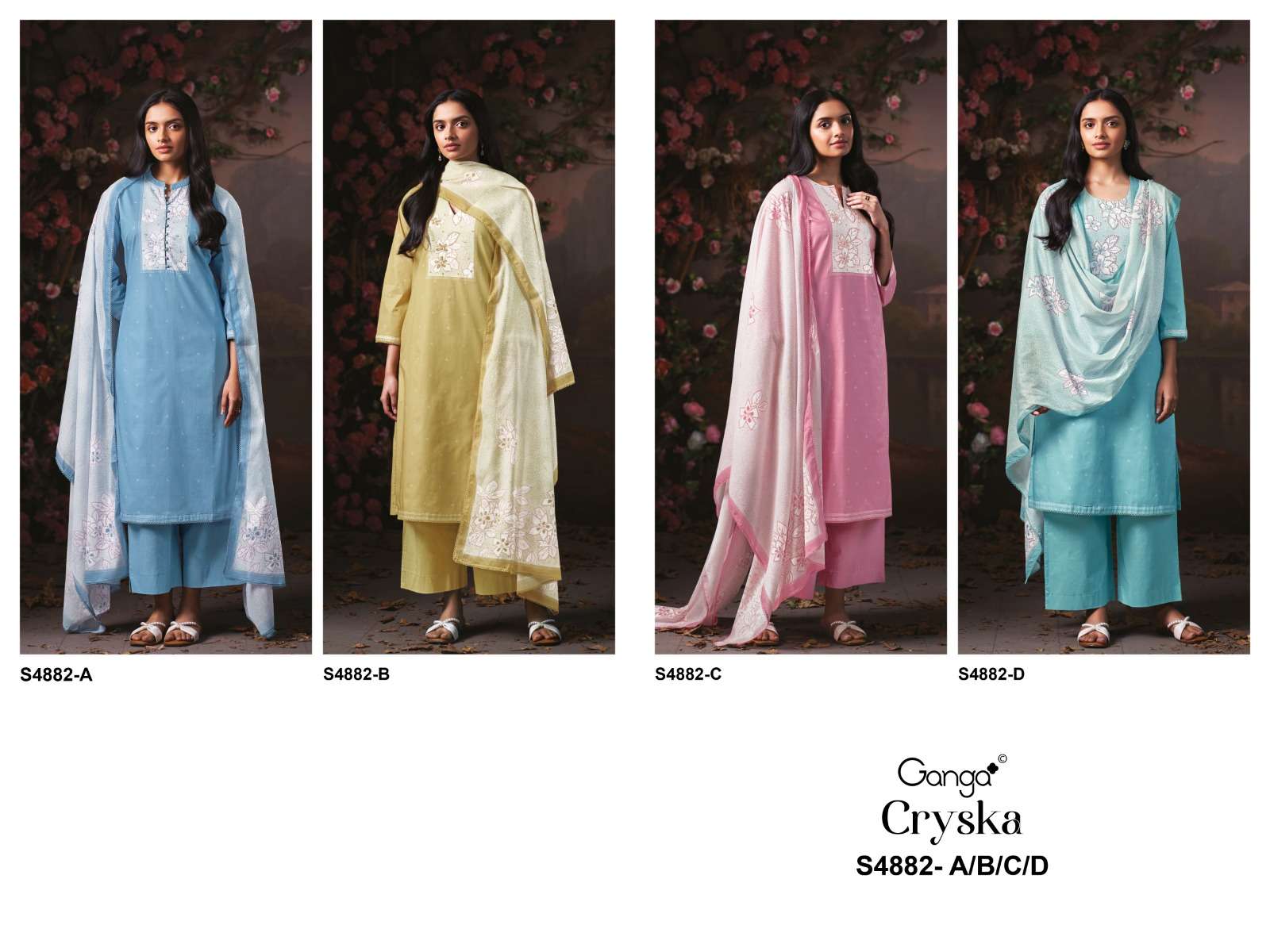 Ganga Fashion Cryska 4882 Premium Cotton Dress Material