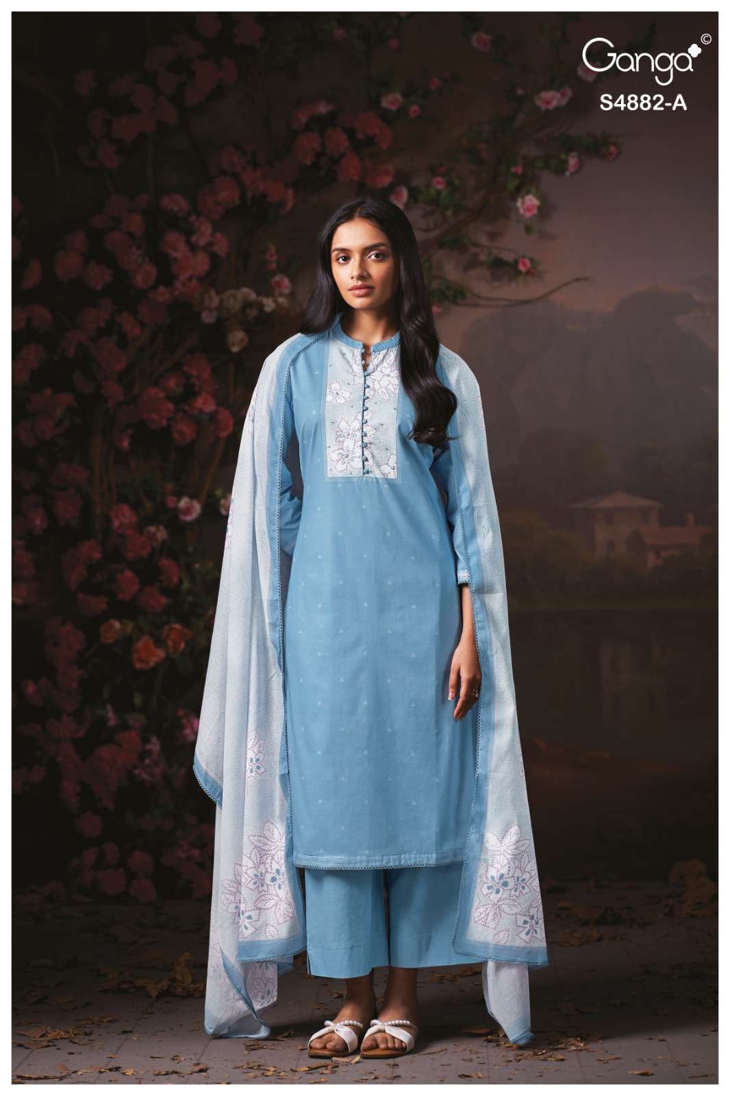 Ganga Fashion Cryska 4882 Premium Cotton Dress Material