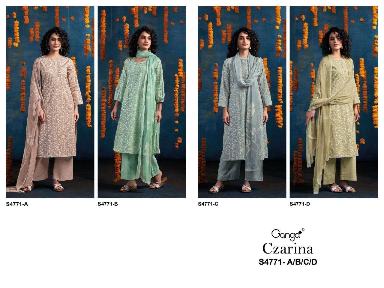 Ganga Czarina 4771 Dress Material - Amrah Wholesale