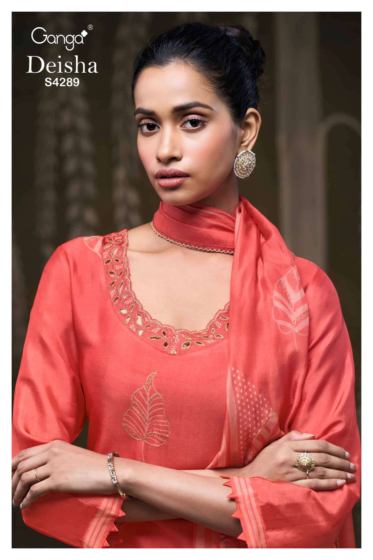 Ganga Fashion Deisha 4289 Pure Bemberg Russian Silk Designer Dress Material