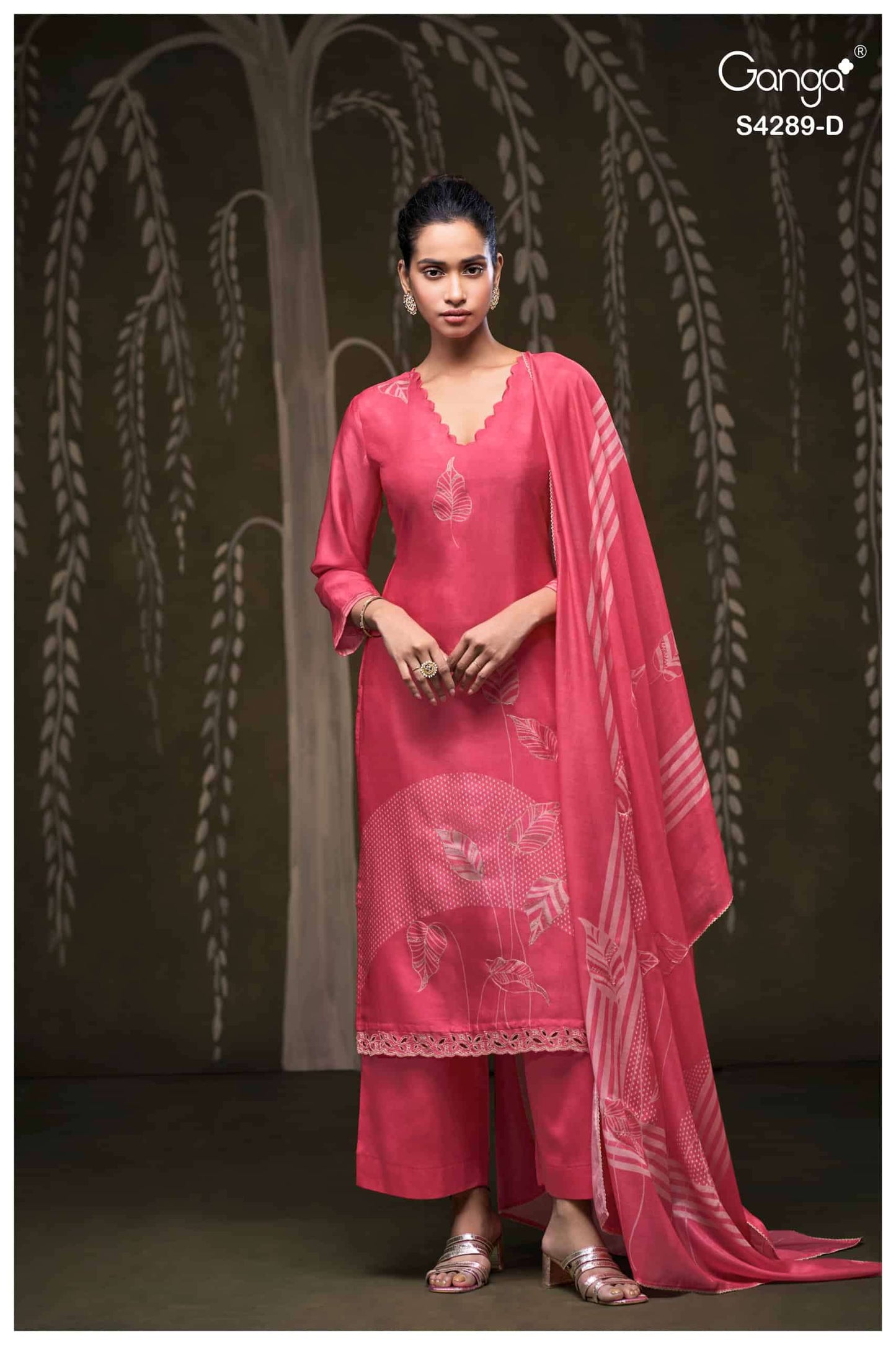 Ganga Fashion Deisha 4289 Pure Bemberg Russian Silk Designer Dress Material