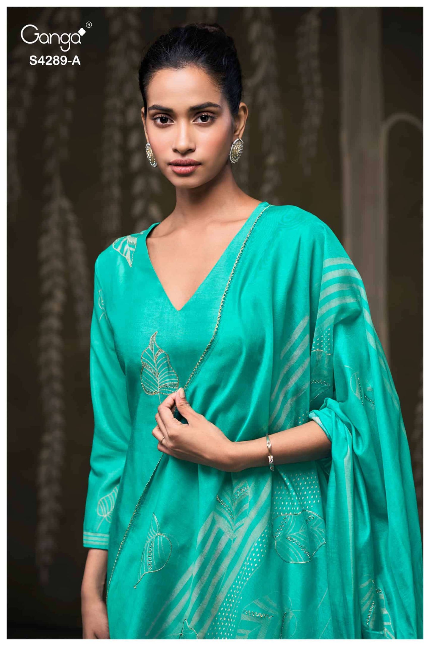 Ganga Fashion Deisha 4289 Pure Bemberg Russian Silk Designer Dress Material