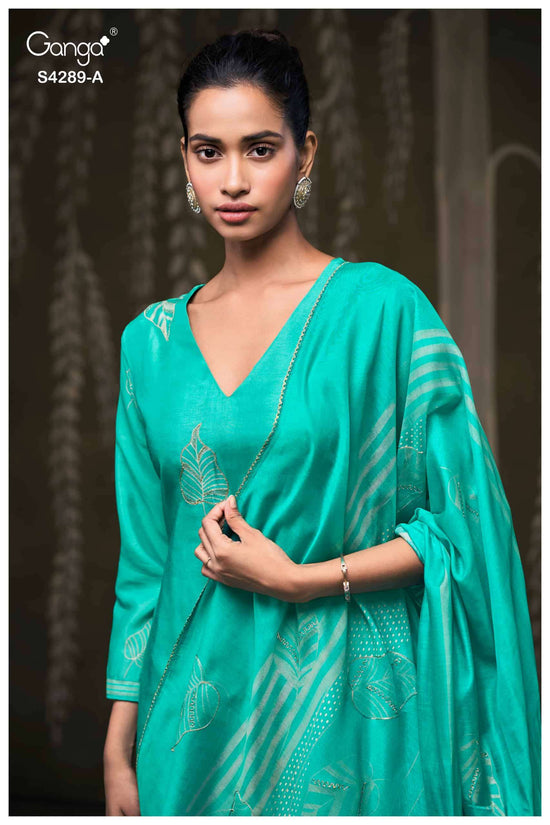 Ganga Fashion Deisha 4289 Pure Bemberg Russian Silk Designer Dress Material
