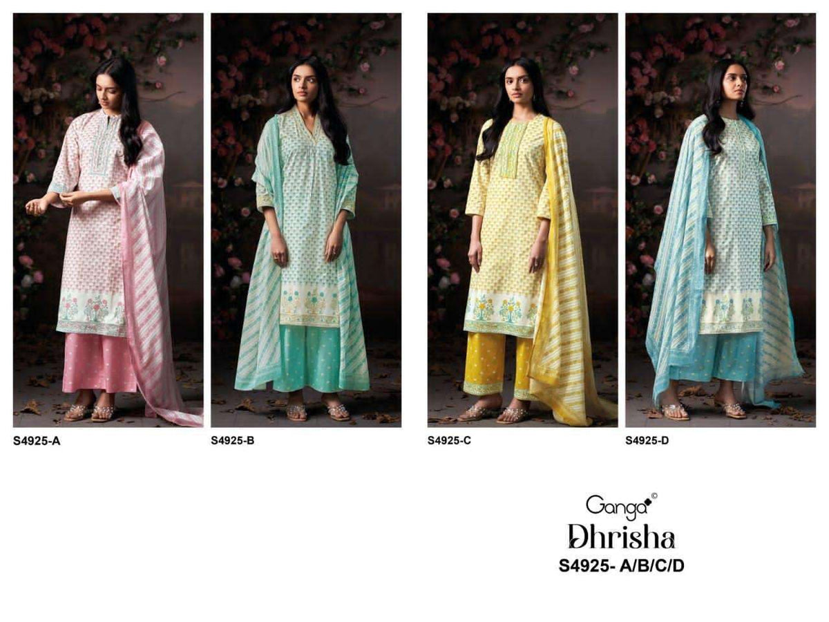 Ganga Dhrisha 4925 Premium Cotton Dress Material
