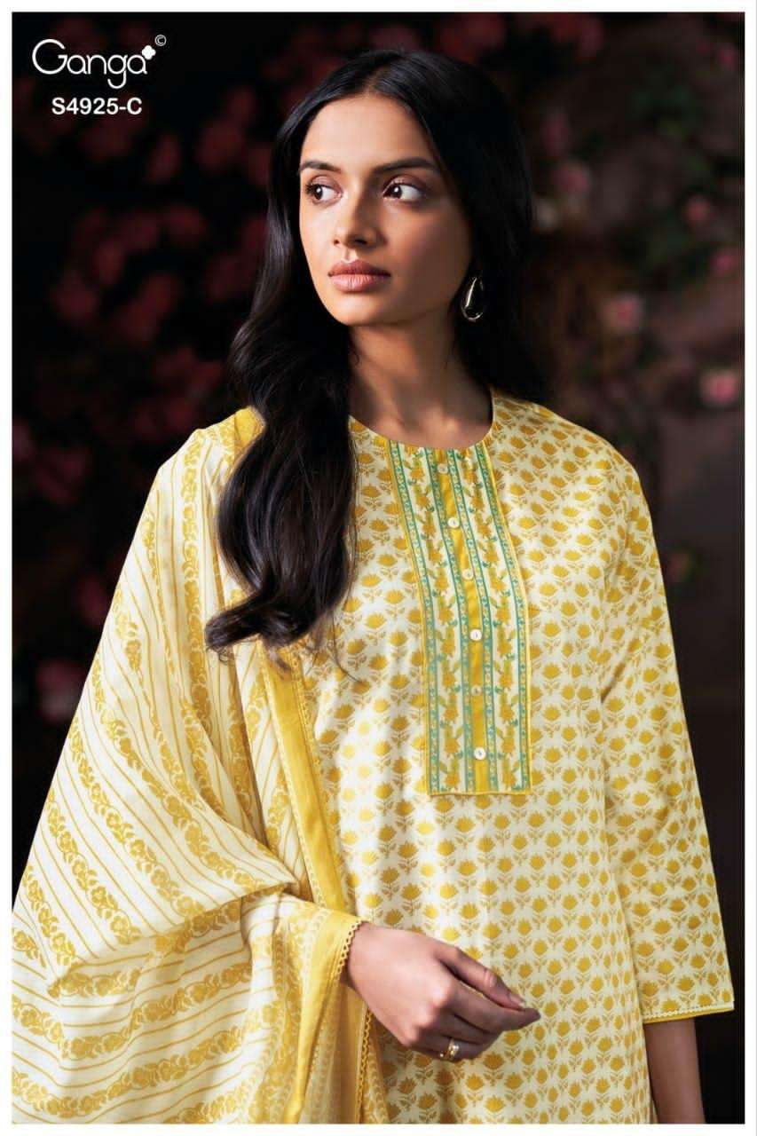 Ganga Dhrisha 4925 Premium Cotton Dress Material