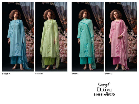 Ganga Fashion Ditiya 4661 Cotton Dress Material - Amrah Wholesale