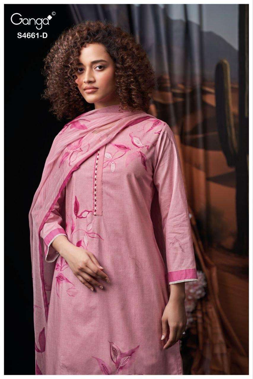 Ganga Fashion Ditiya 4661 Cotton Dress Material - Amrah Wholesale