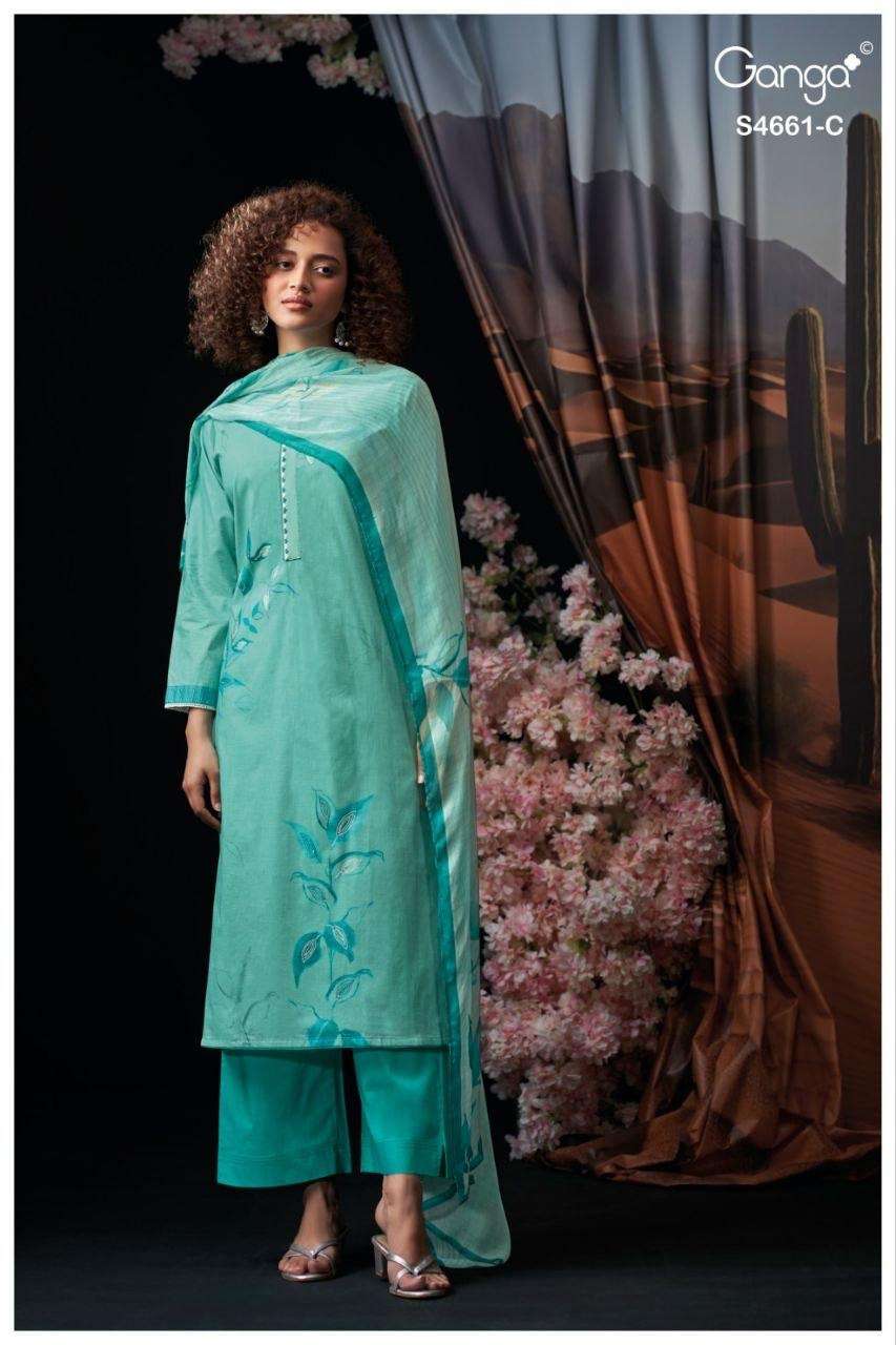 Ganga Fashion Ditiya 4661 Cotton Dress Material - Amrah Wholesale