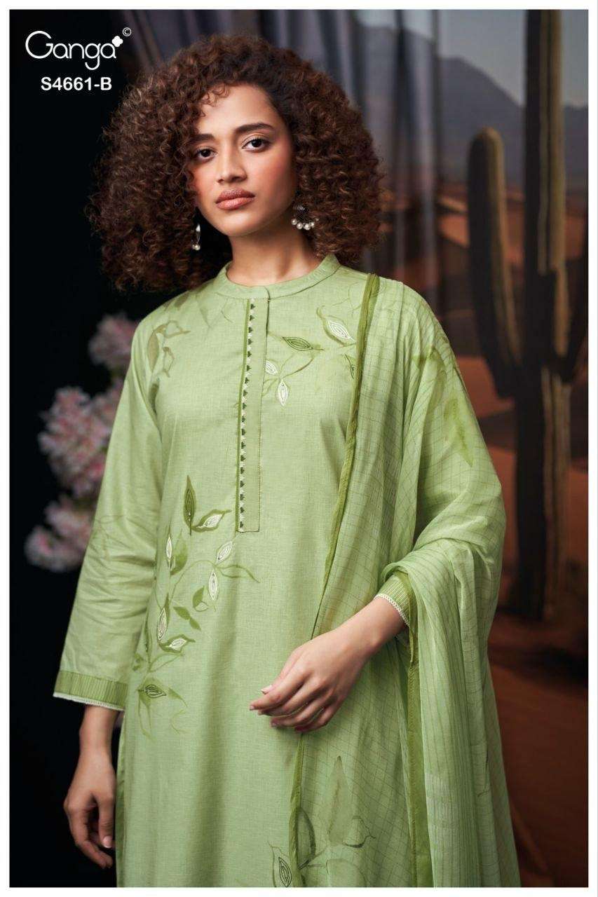 Ganga Fashion Ditiya 4661 Cotton Dress Material - Amrah Wholesale