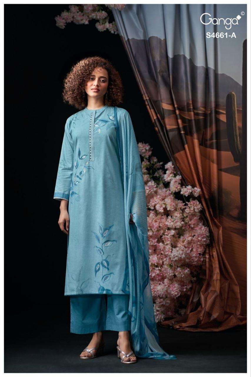 Ganga Fashion Ditiya 4661 Cotton Dress Material - Amrah Wholesale