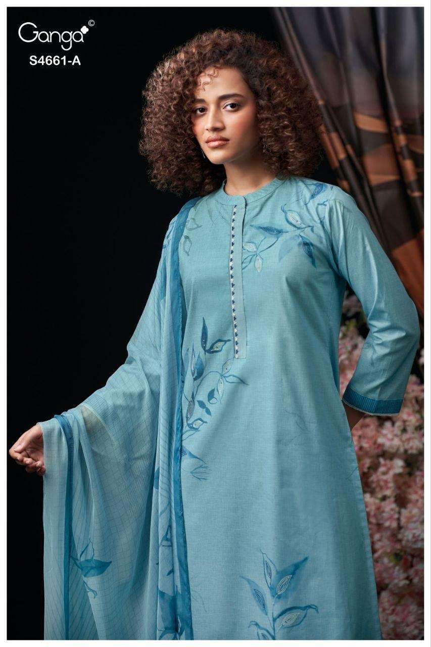 Ganga Fashion Ditiya 4661 Cotton Dress Material - Amrah Wholesale