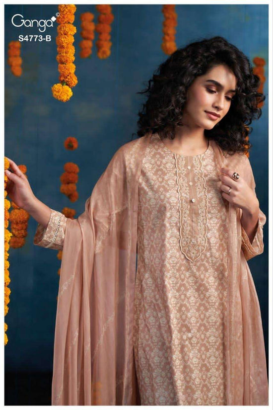 Ganga Fashion Druvie 4773 Premium Cotton Dress Material - Amrah Wholesale