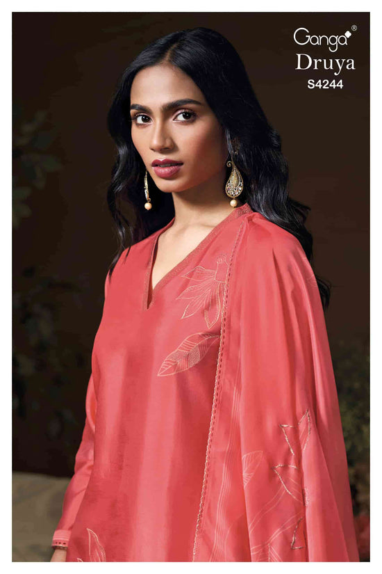 Ganga Fashion Druvya 4244 Russian Silk Dress Material Collection