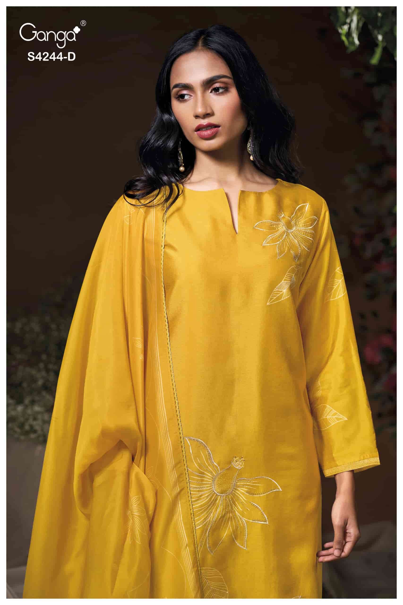 Ganga Fashion Druvya 4244 Russian Silk Dress Material Collection