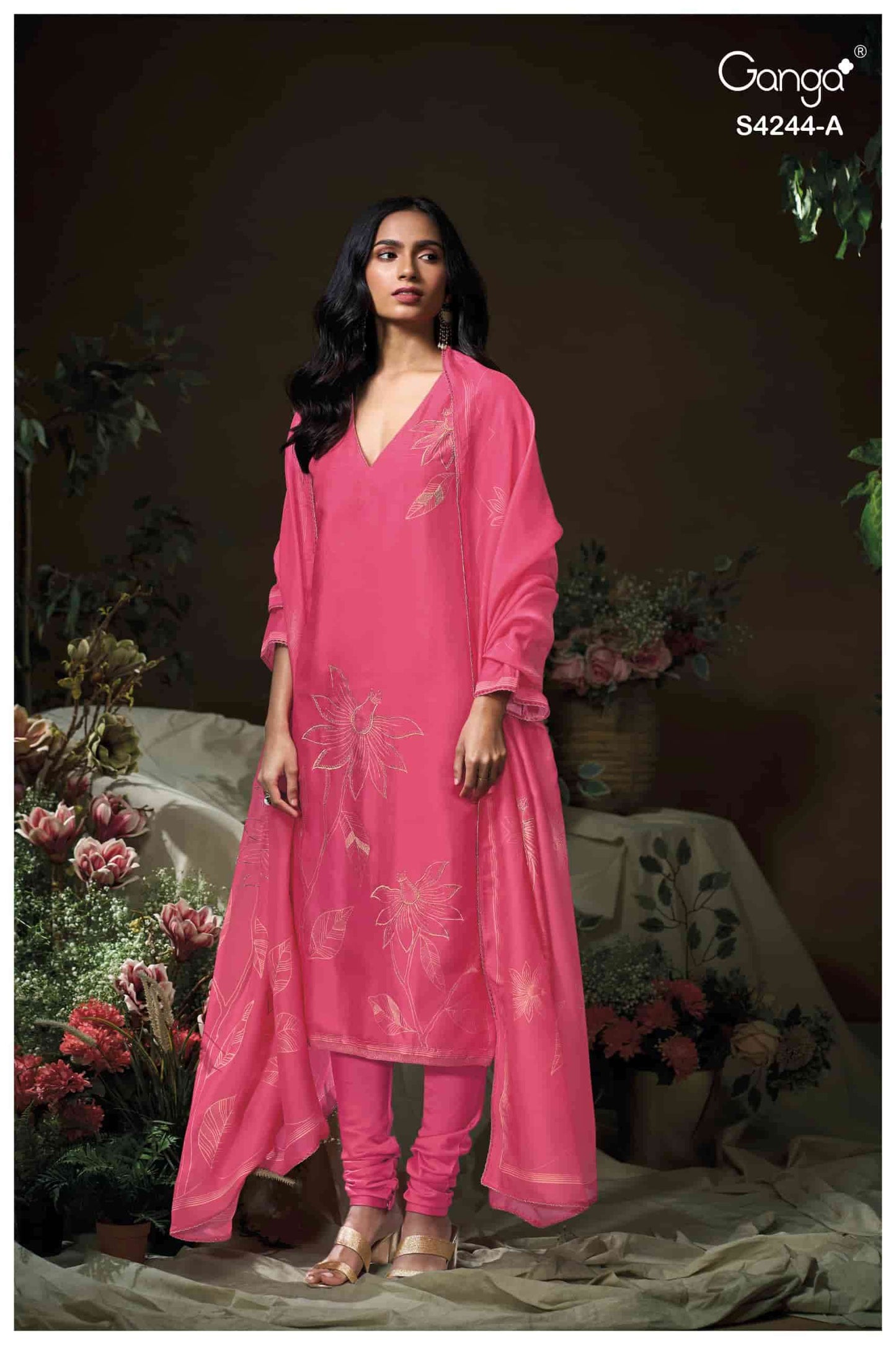 Ganga Fashion Druvya 4244 Russian Silk Dress Material Collection