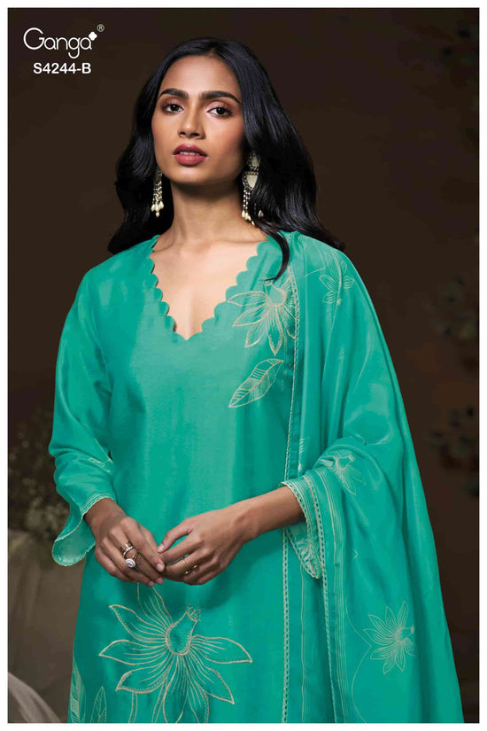 Ganga Fashion Druvya 4244 Russian Silk Dress Material Collection