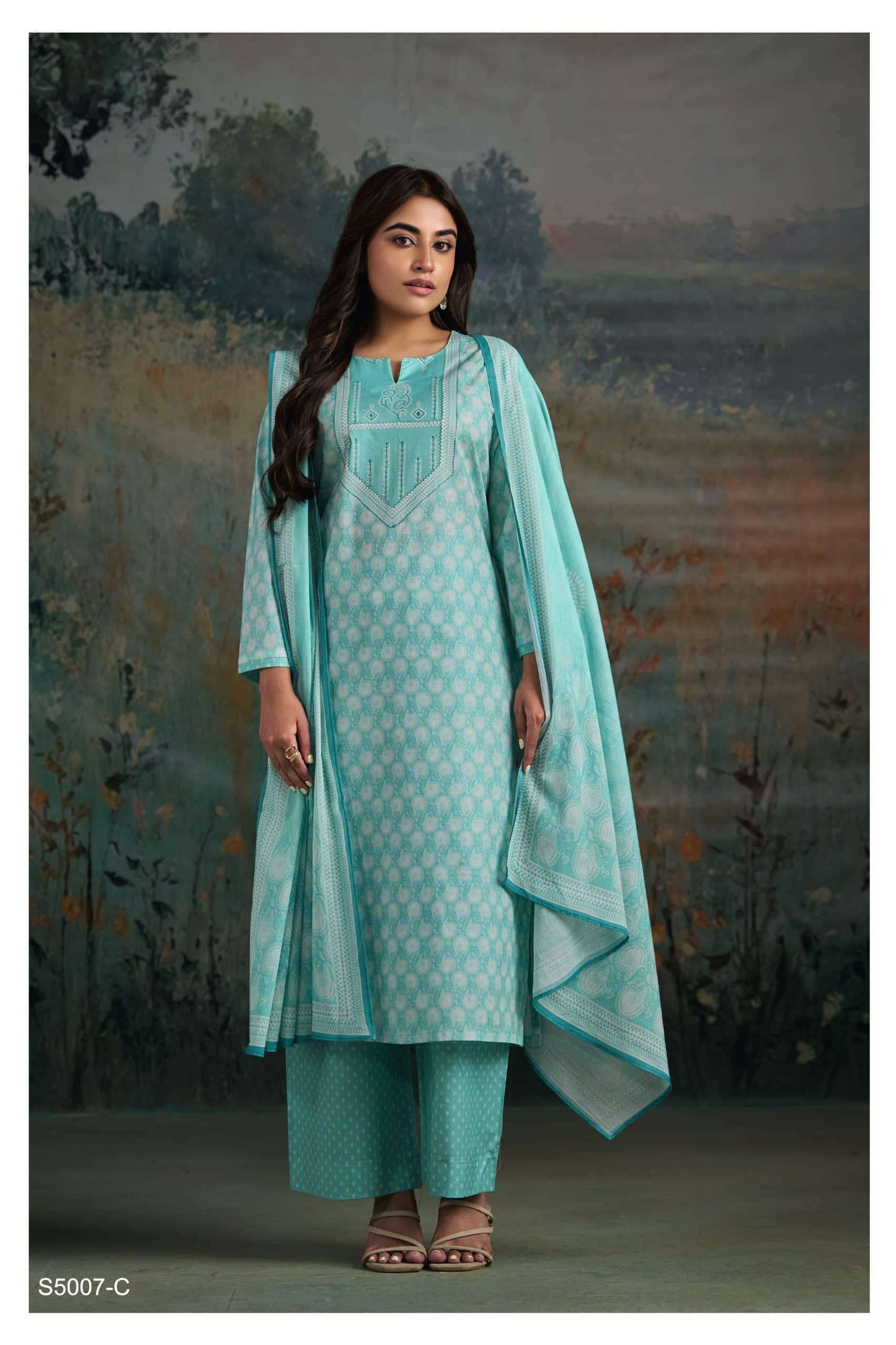 Ganga Fashion Eershita 5007 Premium Cotton Dress Material
