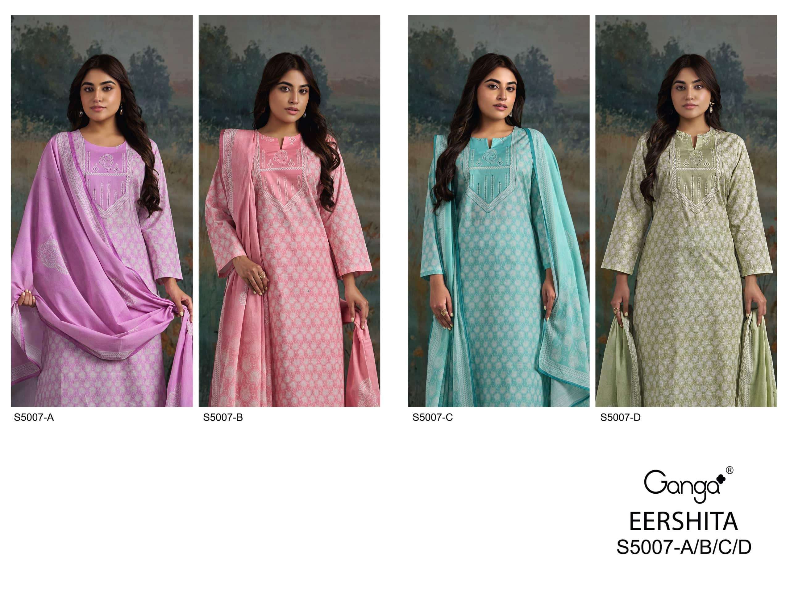 Ganga Fashion Eershita 5007 Premium Cotton Dress Material