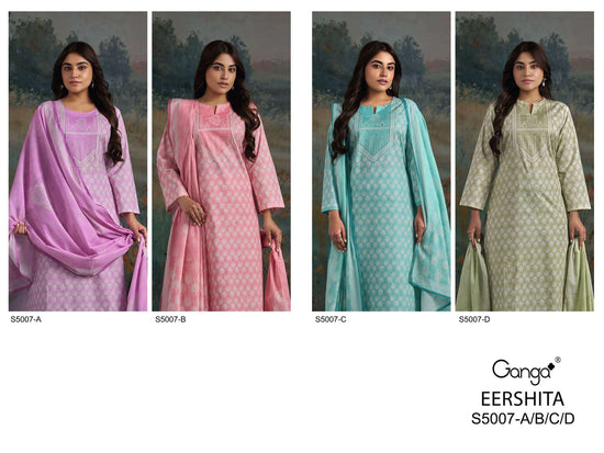 Ganga Fashion Eershita 5007 Premium Cotton Dress Material
