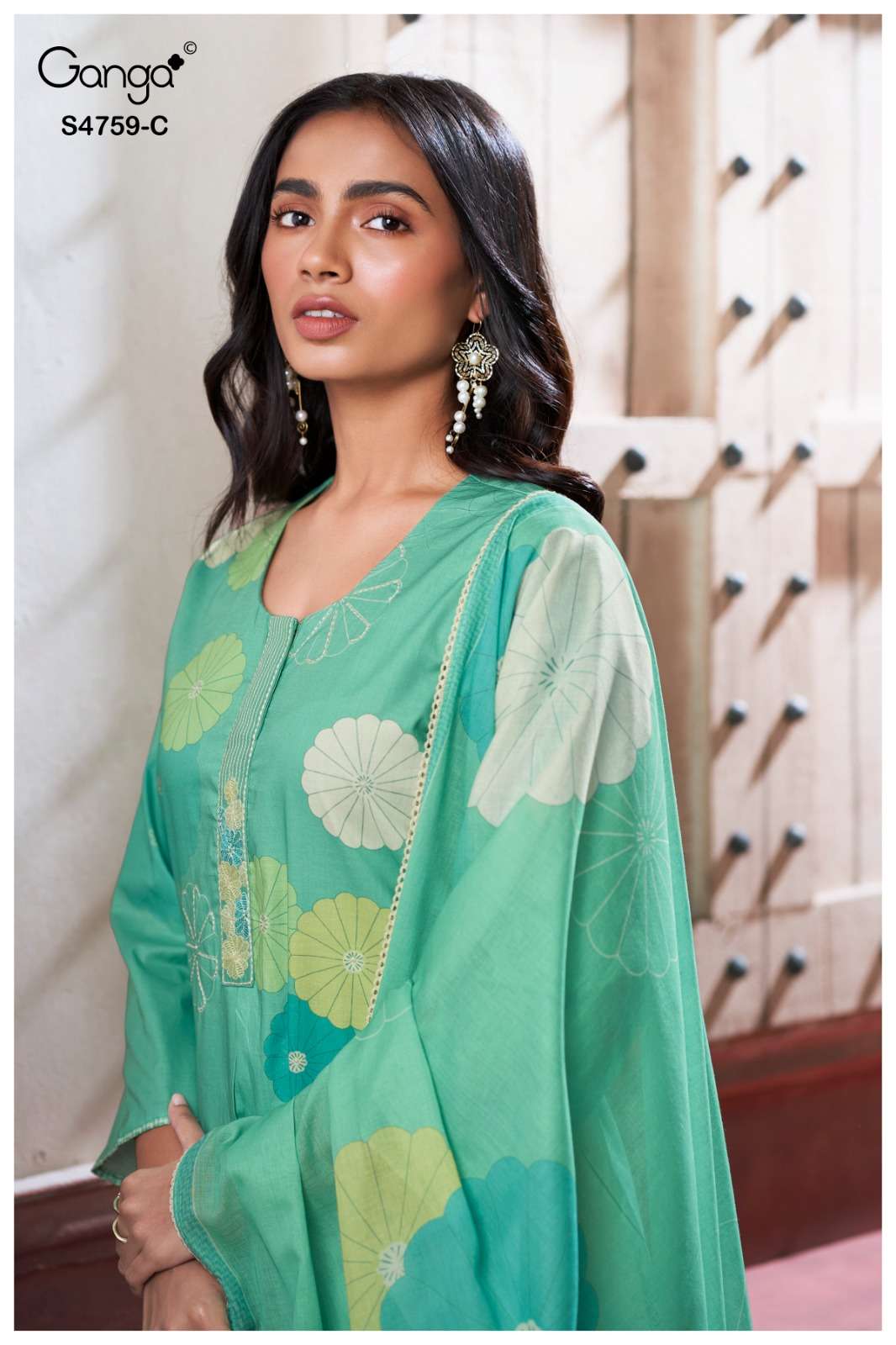 Ganga Fashion Eiraaya 4759 Premium Cotton Dress Material - Amrah Wholesale