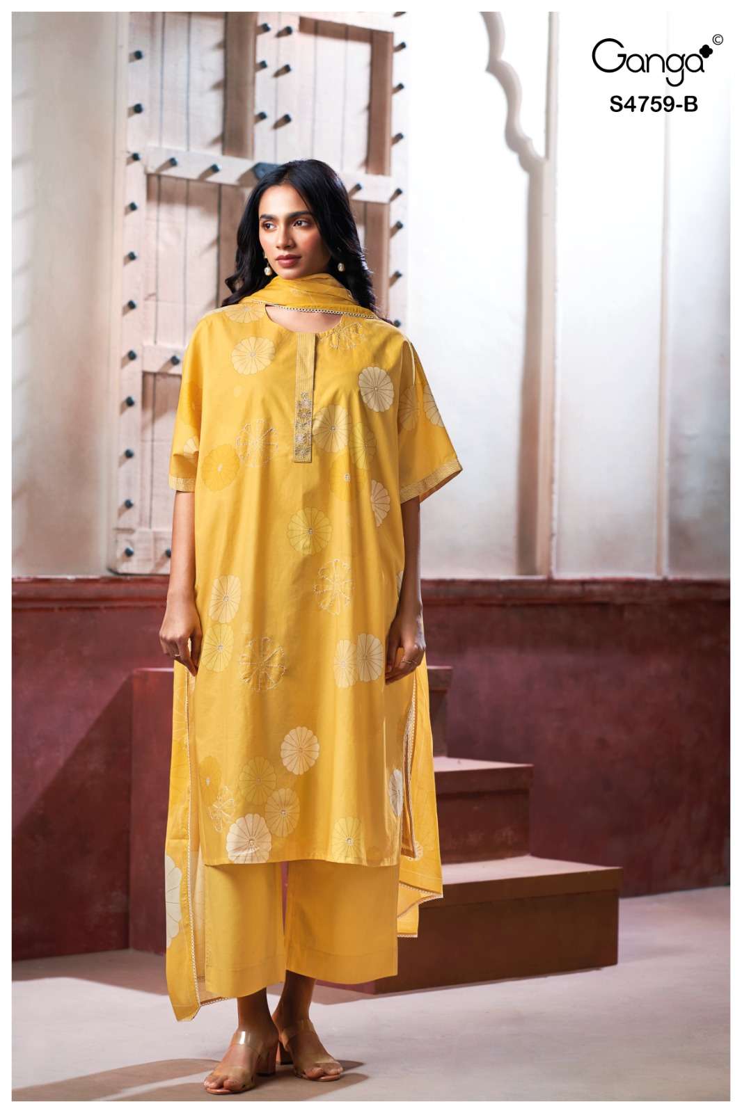Ganga Fashion Eiraaya 4759 Premium Cotton Dress Material - Amrah Wholesale