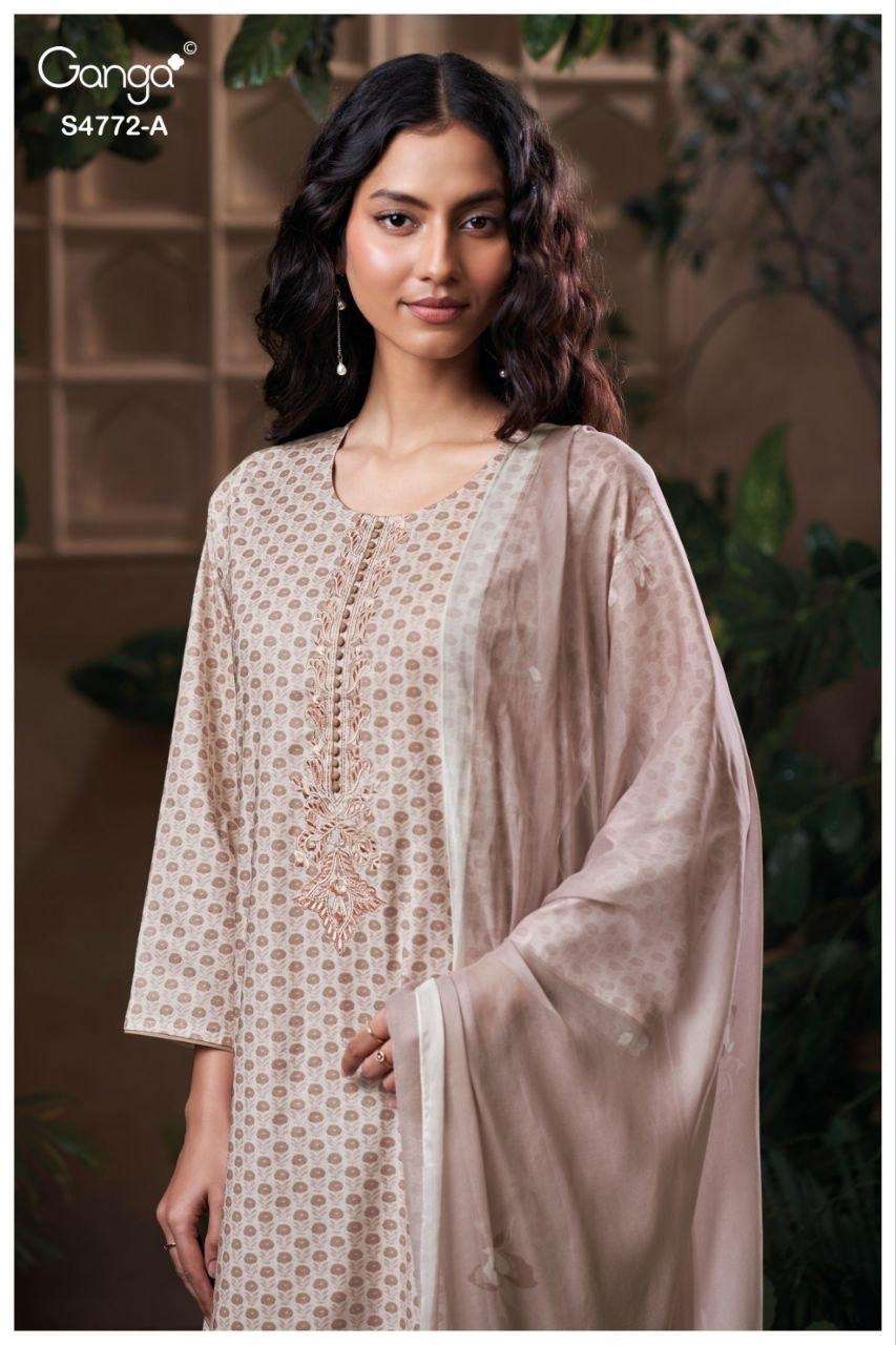 Ganga Fashion Eirelia 4772 Cotton Printed Dress Material - Amrah Wholesale