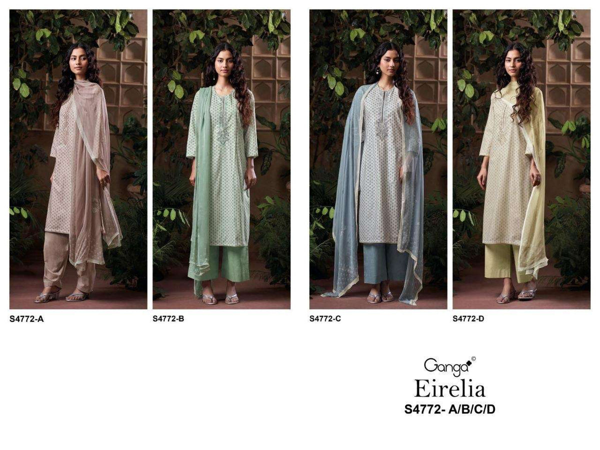 Ganga Fashion Eirelia 4772 Cotton Printed Dress Material - Amrah Wholesale