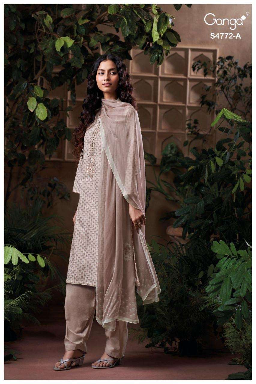 Ganga Fashion Eirelia 4772 Cotton Printed Dress Material - Amrah Wholesale