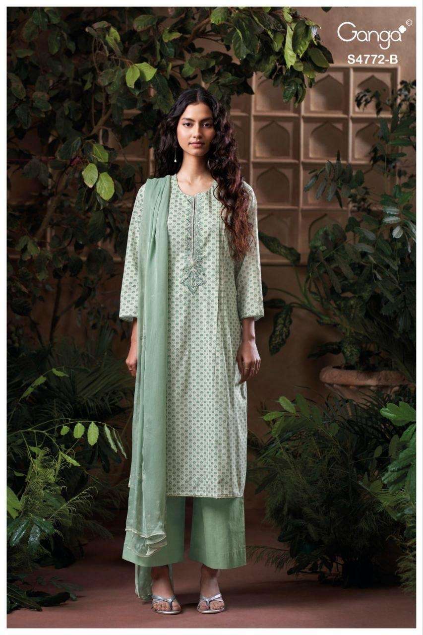 Ganga Fashion Eirelia 4772 Cotton Printed Dress Material - Amrah Wholesale