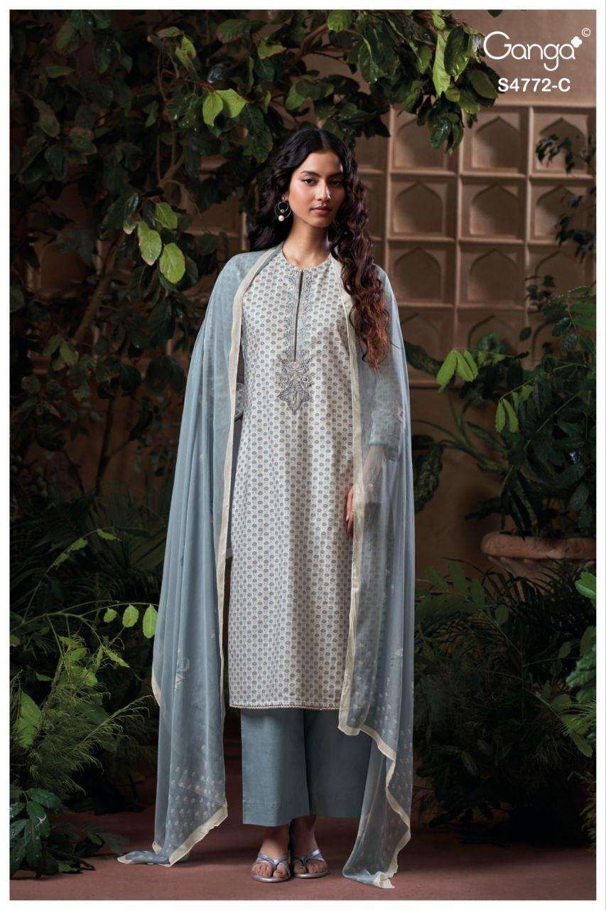 Ganga Fashion Eirelia 4772 Cotton Printed Dress Material - Amrah Wholesale