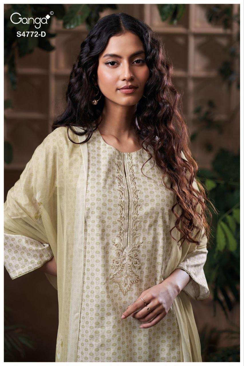 Ganga Fashion Eirelia 4772 Cotton Printed Dress Material - Amrah Wholesale