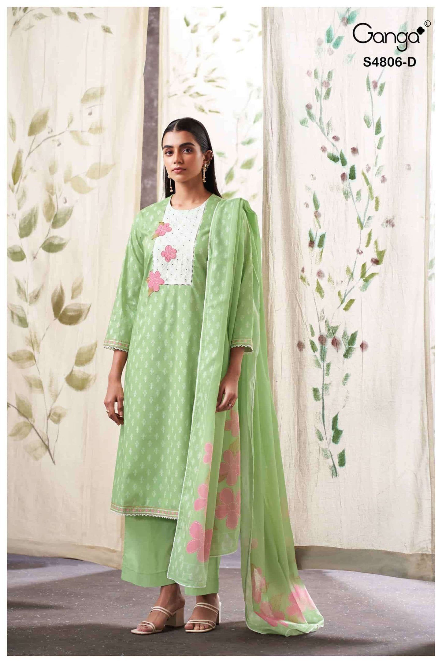 Ganga Fashion Ekaaya 4806 Premium Cotton Dress Material