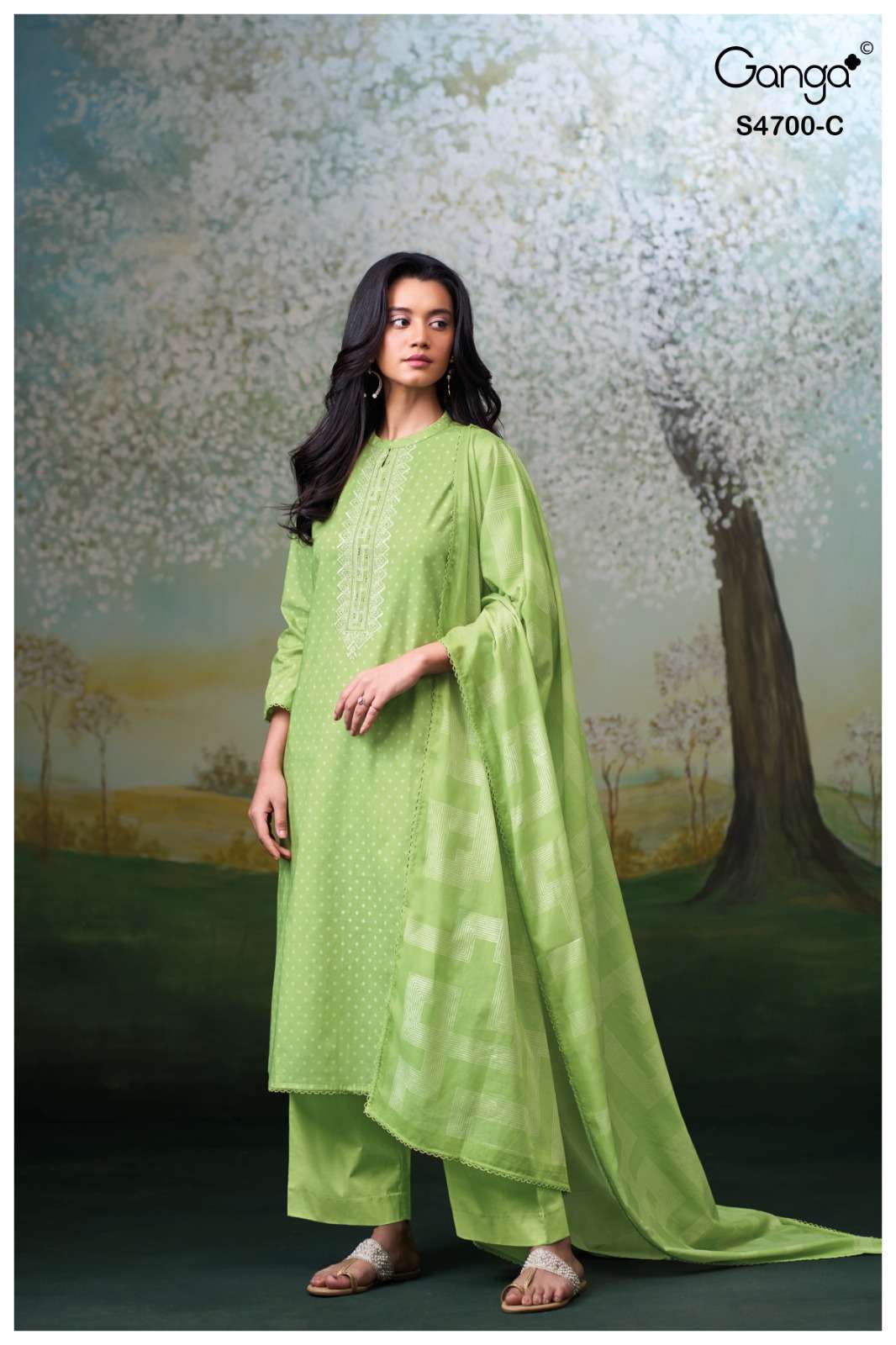 Ganga Fashion Ekanshi 4700 Premium Cotton Dress Material