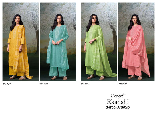 Ganga Fashion Ekanshi 4700 Premium Cotton Dress Material
