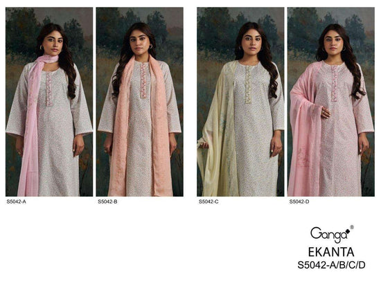 Ganga Fashion Ekanta 5042 Premium Cotton Dress Material