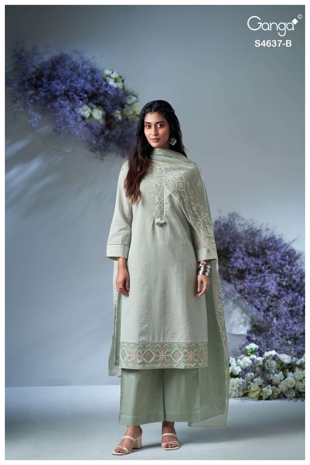 Ganga Fashion Elnara 4637 Dress Material - Amrah Wholesale
