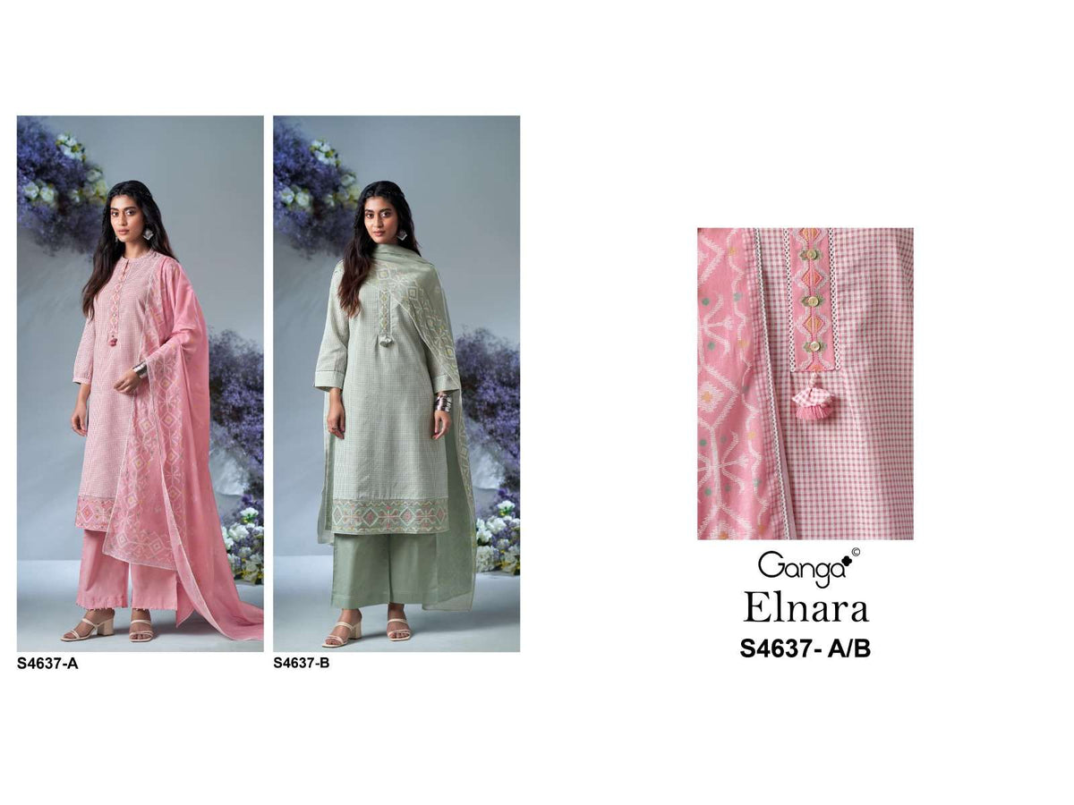 Ganga Fashion Elnara 4637 Dress Material - Amrah Wholesale