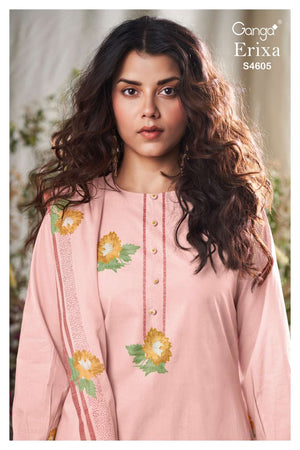 Ganga Fashion Erixa 4605 Cotton Dress Material Wholesale