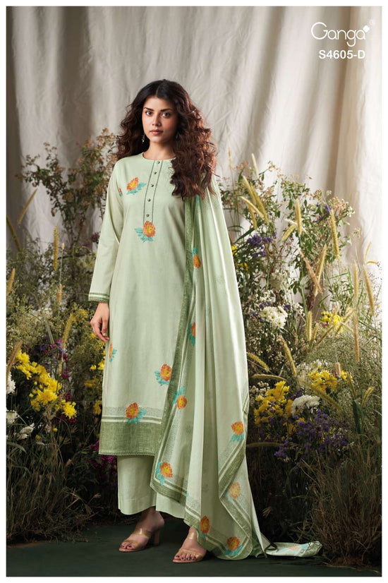 Ganga Fashion Erixa 4605 Cotton Dress Material Wholesale - Amrah Wholesale
