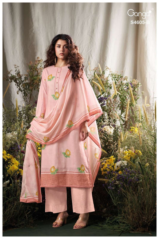 Ganga Fashion Erixa 4605 Cotton Dress Material Wholesale - Amrah Wholesale