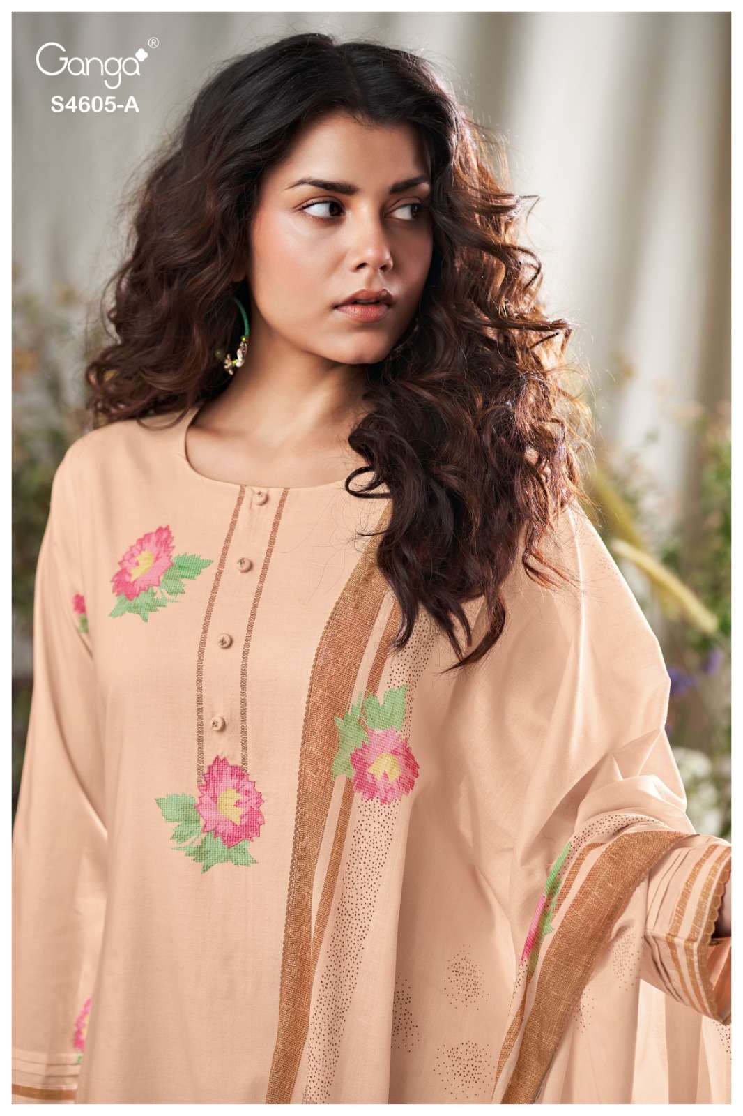 Ganga Fashion Erixa 4605 Cotton Dress Material Wholesale - Amrah Wholesale