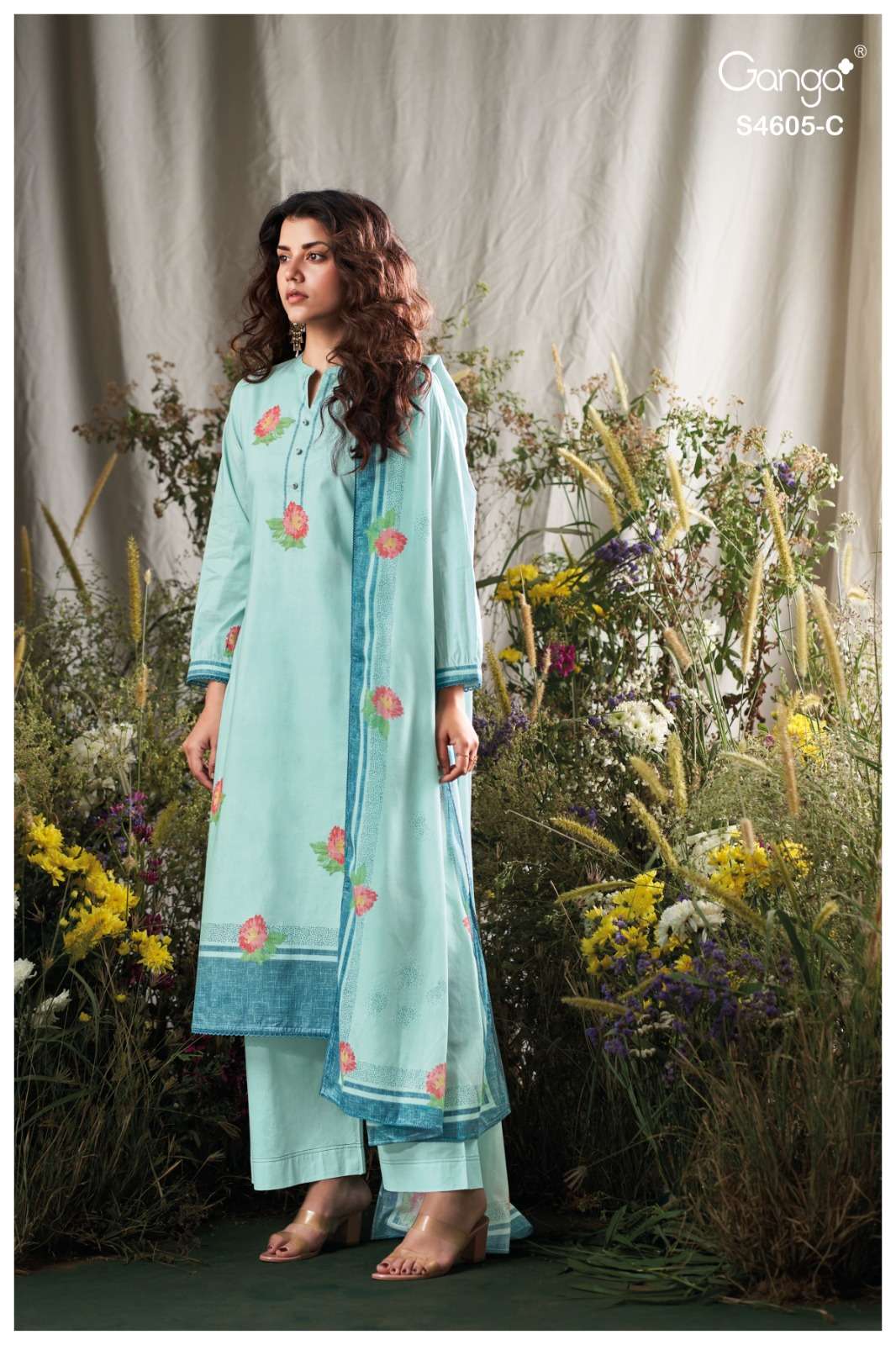 Ganga Fashion Erixa 4605 Cotton Dress Material Wholesale - Amrah Wholesale