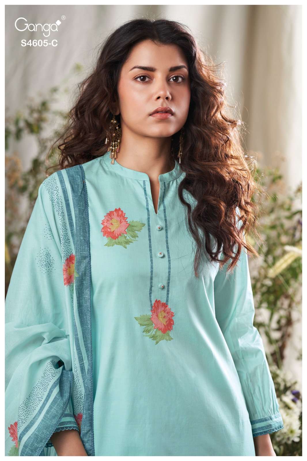 Ganga Fashion Erixa 4605 Cotton Dress Material Wholesale - Amrah Wholesale