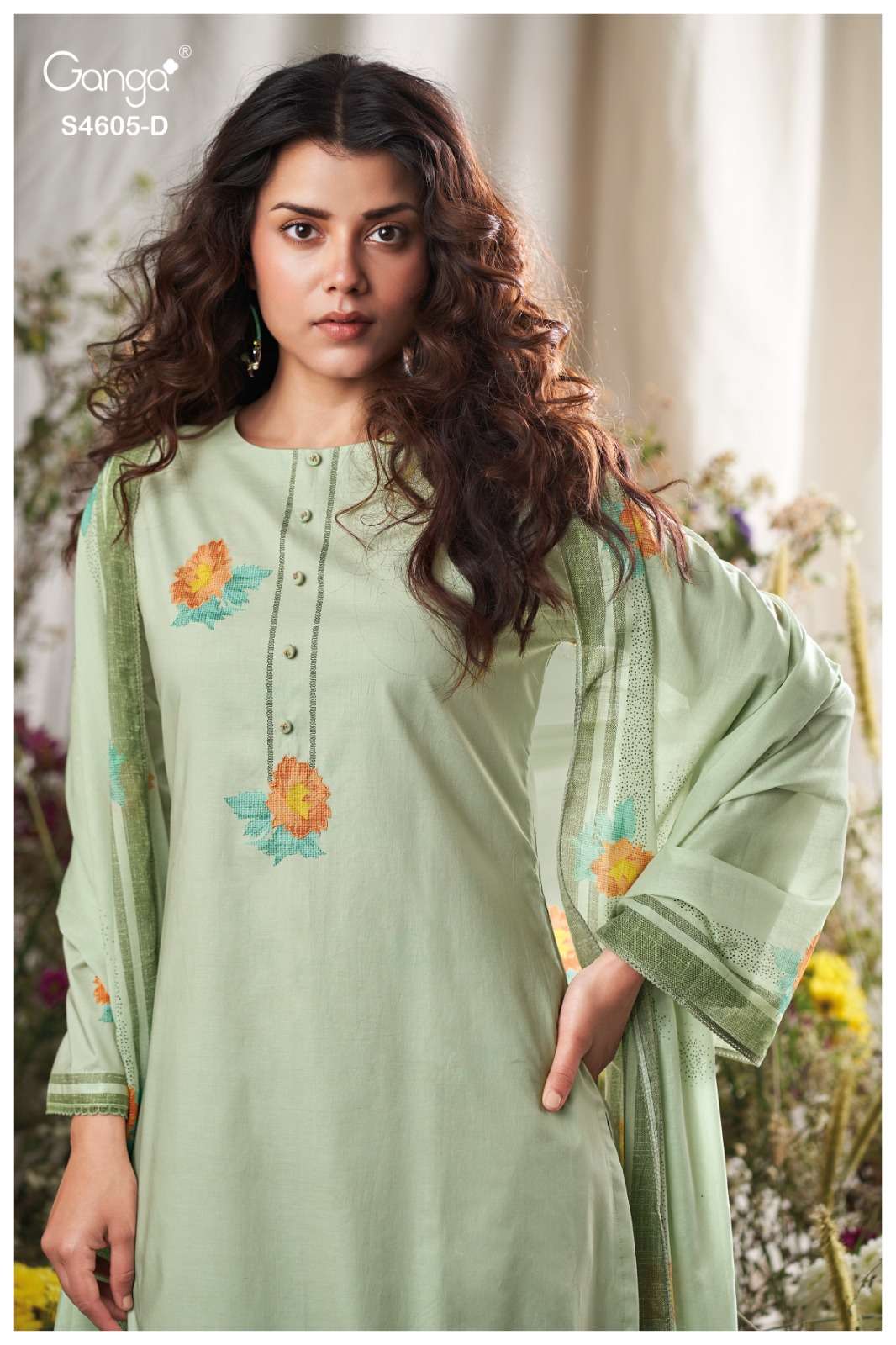 Ganga Fashion Erixa 4605 Cotton Dress Material Wholesale