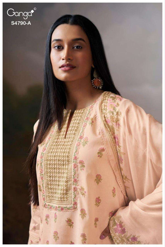 Ganga Fashion Eshmita 4790 Pure Organdy Dress Material