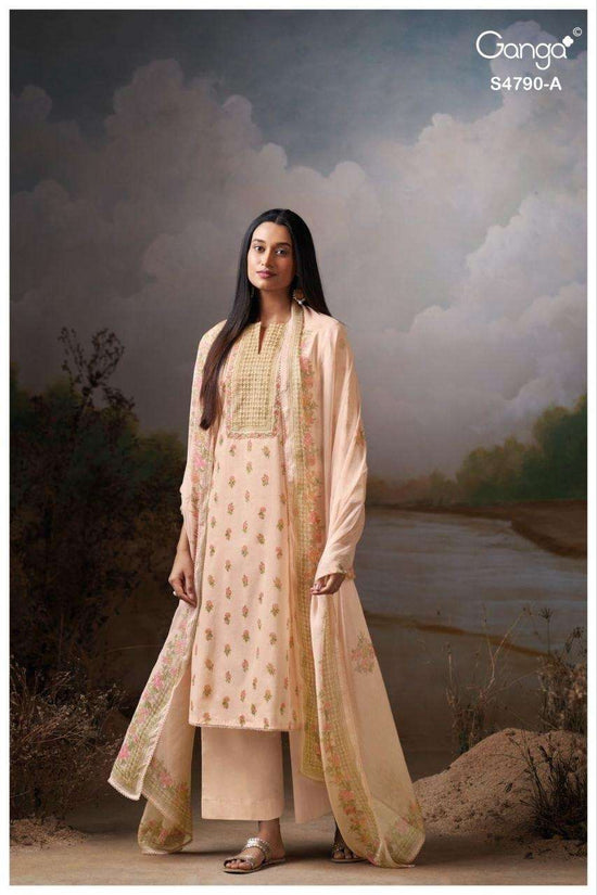 Ganga Fashion Eshmita 4790 Pure Organdy Dress Material