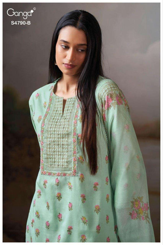 Ganga Fashion Eshmita 4790 Pure Organdy Dress Material