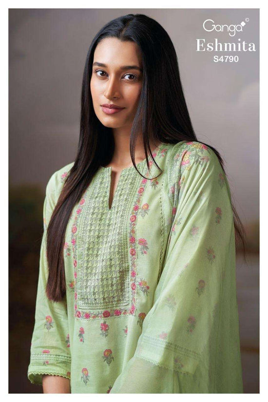 Ganga Fashion Eshmita 4790 Pure Organdy Dress Material