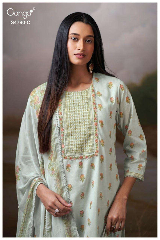 Ganga Fashion Eshmita 4790 Pure Organdy Dress Material